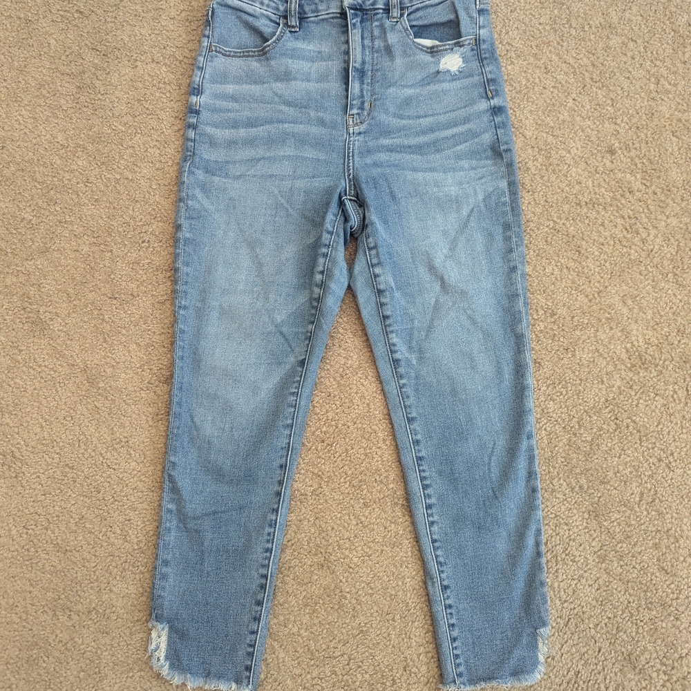 American Eagle Outfitters Blue Ankle Cropped Jeans
